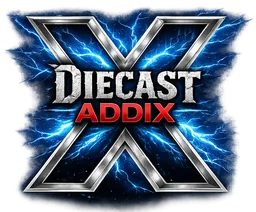 Diecast Addix electric-blue lightning logo