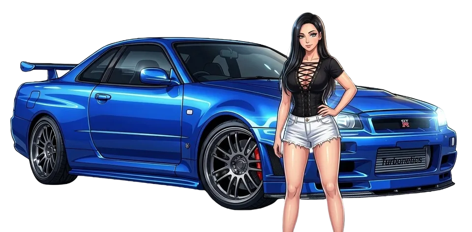 Nissan Skyline R34 GT-R diecast illustration